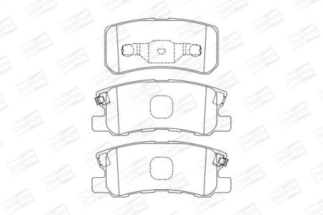 Колодки тормозные дисковые задние CHRYSLER SEBRING Convertible (JS) CHAMPION 572498CH (фото 1)