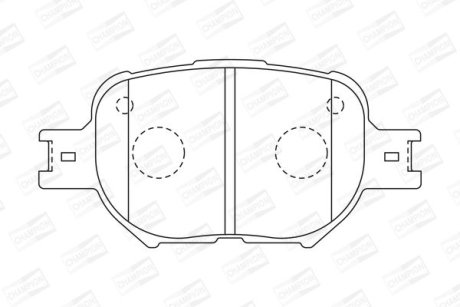 Колодки тормозные дисковые передние TOYOTA CALDINA Estate (_T24_) 02-07, CELICA Coupe (_T23_) 99-06 CHAMPION 572517CH (фото 1)