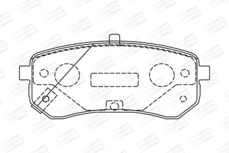 Колодки тормозные дисковые задние Hyundai I10 I (PA) (07-)/Kia Picanto I (SA) (04-12) CHAMPION 572527CH (фото 1)