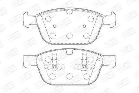 Колодки тормозные дисковые передние Volvo XC60 (08-) CHAMPION 573293CH (фото 1)