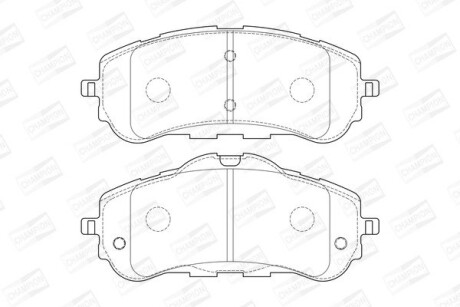 Колодки тормозные дисковые передние Citroen Berlingo (18-)/Peugeot 308 (15-), Partner (18-) CHAMPION 573620CH