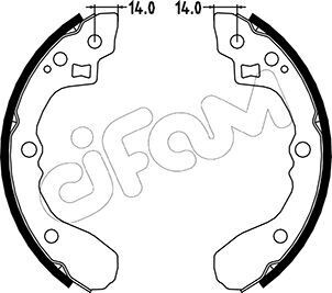 Комплект тормозных колодок CIFAM 153-217