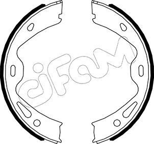 Комплект тормозных колодок, стояночная тормозная система CIFAM 153-512 (фото 1)