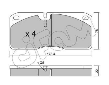 Колодки гальмівні дискові, комплект CIFAM 822-269-0