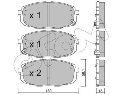 Гальмівні колодки пер. Hyundia i30/KIA C\'eed 02- CIFAM 822-513-1