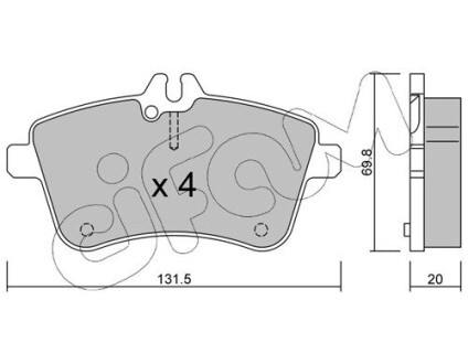 Гальмівні колодки пер. W169/W245 04-12 CIFAM 822-647-0