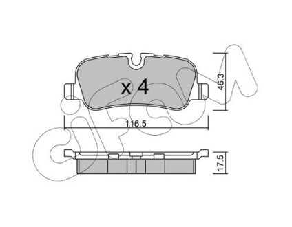 Гальмівні колодки discovery/range rover III/sport 2.7 - 5.002- CIFAM 822-694-0