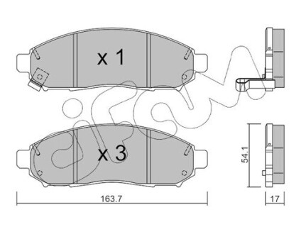 Гальмівні колодки пер. Nissan Navara 2,5dCi 05- CIFAM 822-743-0