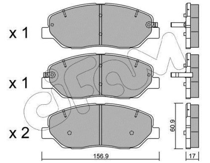 Гальмівні колодки пер. Hyundai Santa FE 06- (mando) CIFAM 822-787-0