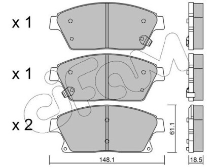 Гальмівні колодки пер. Zafira/Astra/Cruze/Volt 09- CIFAM 822-839-0