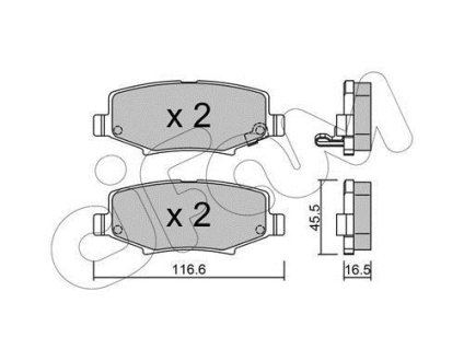 Гальмівні колодки зад. Compass/Wrangler/Liberty/Cherokee/Nitro 06- CIFAM 822-863-0