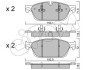 Колодки гальмівні (передні) MB M-class/GLE (W166) 11-18/GL-class (X166) 12-19 CIFAM 822-967-0 (фото 1)