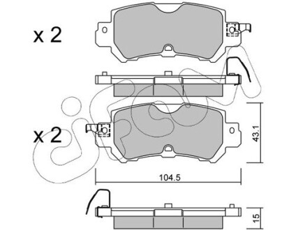 Гальмівні колодки зад. CX3/2/CX5 12- CIFAM 822-970-0