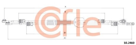 Трос, ступенчатая коробка передач COFLE 10.2460