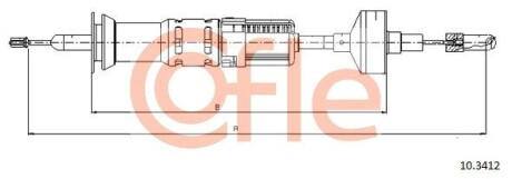Трос зчеплення COFLE 10.3412