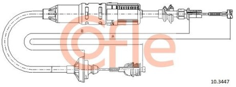 Трос, управление сцеплением COFLE 10.3447 (фото 1)