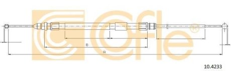 Трос, стояночная тормозная система COFLE 10.4233 (фото 1)