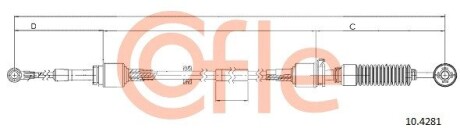 Трос, ступенчатая коробка передач COFLE 10.4281