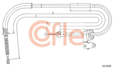 Трос ручника COFLE 10.4306