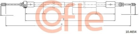 Трос, стояночная тормозная система COFLE 10.4654