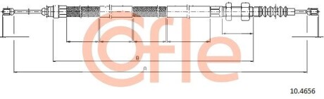 Трос, стояночная тормозная система COFLE 10.4656