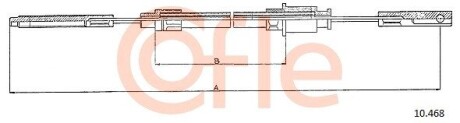 Трос ручника COFLE 10.468