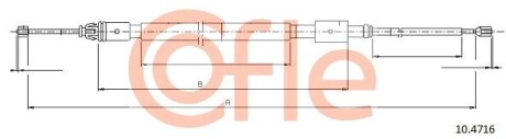 Трос, стояночная тормозная система COFLE 10.4716