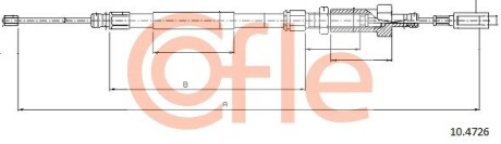 Трос ручного гальма (центр) Fiat Ducato 02-06 (диск гальма) COFLE 10.4726 (фото 1)