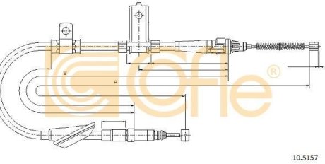 Трос, стояночная тормозная система COFLE 10.5157