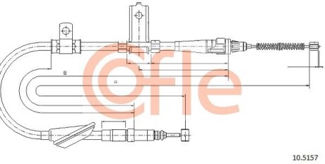 Трос, стояночная тормозная система COFLE 10.5157 (фото 1)