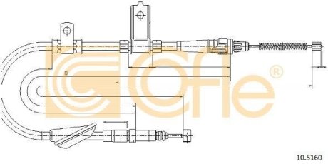 Трос, стояночная тормозная система COFLE 10.5160