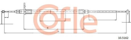 Трос, стояночная тормозная система COFLE 10.5162