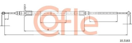 Трос, стояночная тормозная система COFLE 10.5163