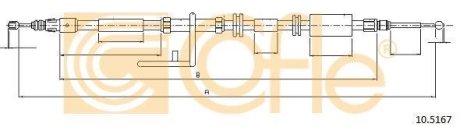 Трос, стояночная тормозная система COFLE 105167 (фото 1)