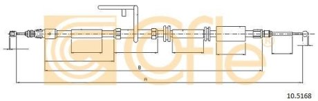 Трос, стояночная тормозная система COFLE 105168