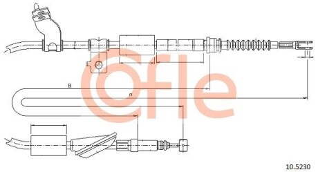 Трос ручника COFLE 10.5230