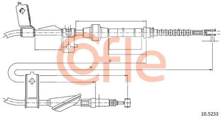 Трос, стояночная тормозная система COFLE 10.5233