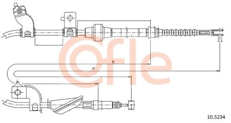 Трос, стояночная тормозная система COFLE 10.5234
