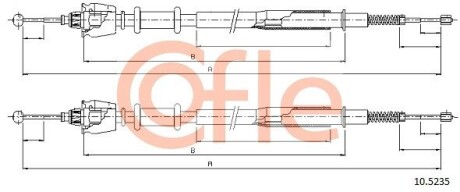 Трос, стояночная тормозная система COFLE 10.5235