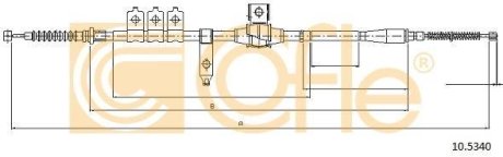 Трос, стояночная тормозная система COFLE 10.5340 (фото 1)