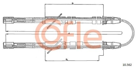 Трос ручника COFLE 10.562