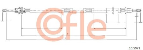Трос, стояночная тормозная система COFLE 10.5971