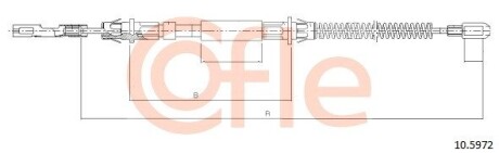 Трос, стояночная тормозная система COFLE 10.5972