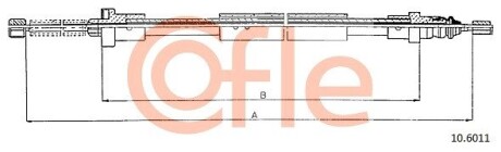 Трос ручника COFLE 10.6011