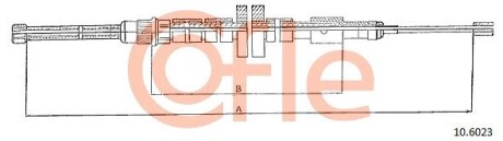 Трос, стояночная тормозная система COFLE 10.6023 (фото 1)