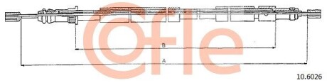 Трос, стояночная тормозная система COFLE 10.6026