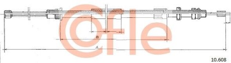 Трос ручника COFLE 10.608