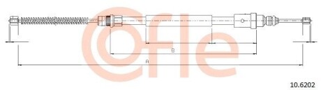 Трос, стояночная тормозная система COFLE 10.6202 (фото 1)