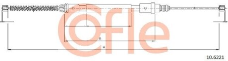 Трос ручника COFLE 10.6221
