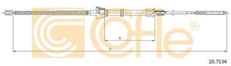 Трос, стояночная тормозная система COFLE 10.7134 (фото 1)